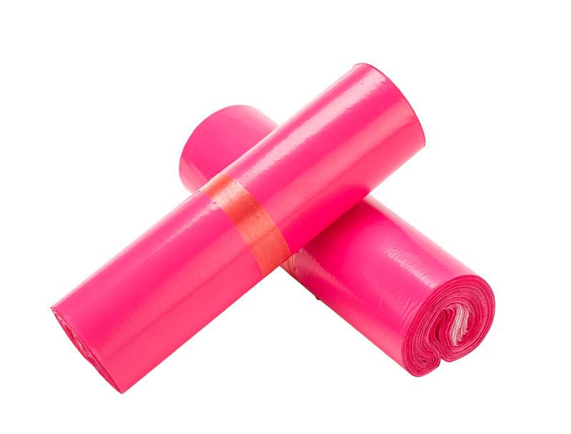 通道玫红色快递袋-02